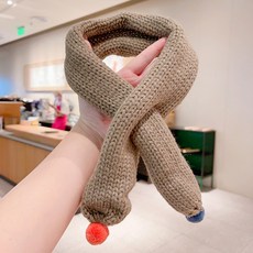 兒童可愛保暖圍巾 日韓針織毛線女孩防風圍巾