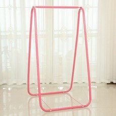 미니 그네 테라스 접이식 쇼파 야외 테이블 마당 실내, 핑크 프레임