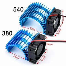 알루미늄 3650 전기 모터 주식 방지 커버 방열판 냉각 선풍기 세트 1/8 RC 자동차용, 04 540 Heat Sink Blue, 1개