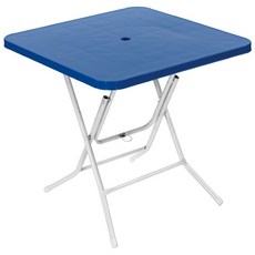 플라스틱테이블 사각테이블 야외테이블 편의점 포장마차 간이 접이식, 블루