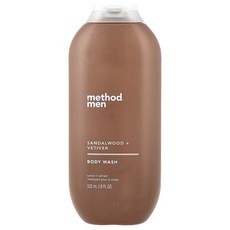 메소드 남성용 바디 워시 샌들우드 + 베티베르 532ml(18fl oz) MTD-10171
