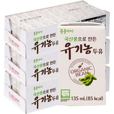 콩콩아이 유기농두유 (135mlx72팩) 국산콩으로 만든 콩콩이 유기농두유, 135ml, 72팩