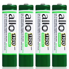 제이티원 알로 1100 AAA 충전지 4알 케이스포함, 1세트, 4개입