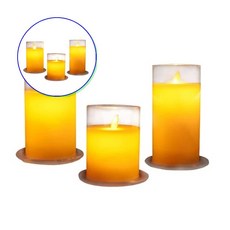 쌍문상회 캔들 3종세트 꺼지지않는 전기촛불 촛불 전기초 무드 양초 프로포즈 LED라이트 LED LED촛불 40872EA, B세트