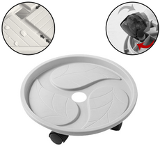 홈메이드 튼튼한 이동식 원형 화분 받침대 바퀴 달린 공기청정기 받침대 물받침대-원형, 1개