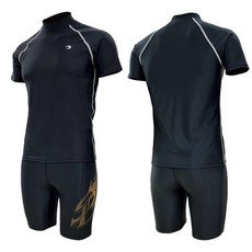 TS스포츠 남성용 반팔 래쉬가드+4부 바지 수영복 세트 TSAM-CP 23041+1932