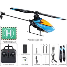 RC헬기 비행기 전투기 드론 무선 조정 카 자동차 오프로드 드리프트 포크레인 FIREFOX C129 4CH 6 축 자이, 04 Blue 1 Battery