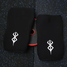 Nikooo 페어 파워 리프팅 역도 지원 Crossfit 7mm 통증 완화 무릎 슬리브, XL, Red