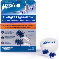 Mack's Flightguard 飛行耳塞 降噪26dB 緩解耳壓 飛機旅行適用, 1個