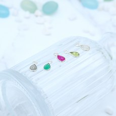 은 목걸이 참 물방울 장식 925 기본 스타일 천연 원석 실버 펜던트