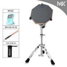 드럼패드 입문용 페달 초보자 악기 연습기 교육 타악기, 1개, 그레이 드럼 + 스네어 스탠드 + 메트로놈 B