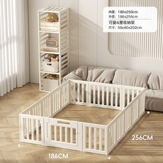 簡約嬰兒遊戲圍欄爬爬墊防護欄地上爬行室內兒童寶寶護欄柵欄客廳, 極簡圍欄14中片+1大片+1門:一套