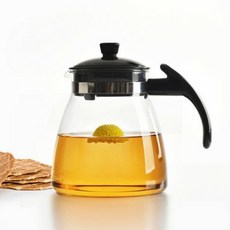 직화 인덕션 내열유리 유리주전자 티포트, 화이트, 1개