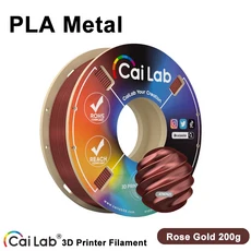 CaiLab PLA 금속 질감 3D 프린터 필라멘트 고강도 재료 (Bambu 1.75mm 직경 200g/스풀, 01 Rose Gold