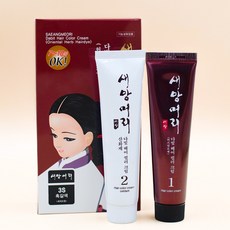 새앙머리염색약 순한염색약 새치염색약 세치염색약, 1개, 5S (자연갈색)