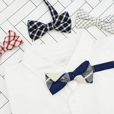 체크 보타이 B 남아보타이 나비넥타이