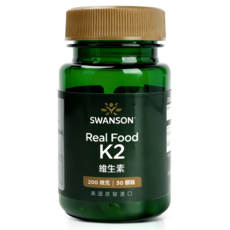 【SWANSON 美國斯旺森】 維生素K2 200微克 30粒裝 納豆來源 MK7 軟膠囊 原裝 進口, 1個