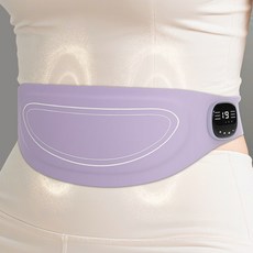 DDJJ 저주파 허리마사지기 슬림 벨트 마사지기 ems 무선 허리/ 복부 안마 온열찜질기 충전식, 퍼플, KJH-X3HW