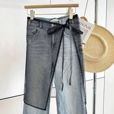 杜達女孩 韓系蕾絲疊穿襯裙 綁帶外罩裙