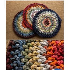 양말목방석DIY 만들기 키트쿠션 원형방석 핸드메이드 친환경 다용도 수제 납작방석 원형, 컬러, 100개