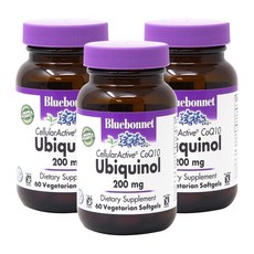 Bluebonnet 還原型輔酶Q10植物軟膠囊 200mg, 60顆, 3罐