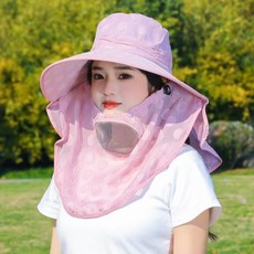 遮陽帽女防曬遮臉太陽帽面罩透氣輕便夏季下地農村幹農活採茶帽
