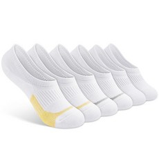 Gonii 여성용 노쇼 양말 운동용 발목 양말 쿠션 러닝 로우 컷 5-8쌍 화이트 B 6쌍