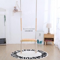 실내철봉 그네의자 밧줄 로프 행잉체어 싱글 1인용 천장 원룸 인테리어, 오렌지, 3박스