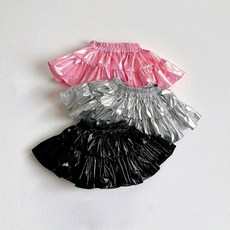 일상다많사 글로시 스커트 2단 반짝이 캉캉스커트 미니 비비드아이 봄 키즈스커트 어린이치마 키즈치마