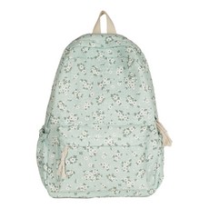 碎花小清新雙肩包, 綠色:小號, 1個