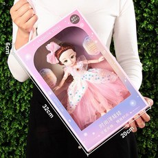 瀾錦書捨 女孩換裝巴比娃娃禮盒套裝 公主玩偶洋娃娃 時尚配件豐富 創意搭配 益智玩具, （32cm手提禮盒）6號 20cm娃, 1個