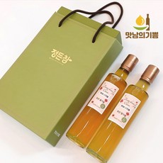 맛남의기쁨 국산100% 저온압착 참기름 300ml 냉압착 들기름 300ml 선물세트, 1세트