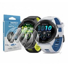 TAENTECH Garmin Forerunner 265 46mm 쉬운 설치용 6팩 액정보호필름. 얼룩 방지 긁힘 기포 투명 TPU 필름 클리닝 키트 포함 330817