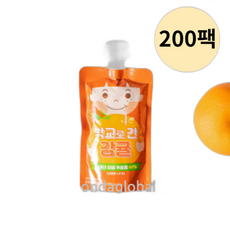 아람농장 감귤 주스 어린이 간식 음료, 100ml, 200개