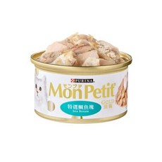 MonPetit 貓倍麗 貓罐頭香烤 醬煮 嫩雞 鮭魚蝦 主食罐 貓倍麗金罐, 85g, 1個