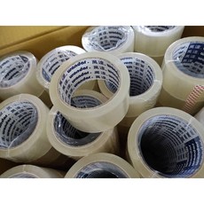 台灣高黏度膠帶48mm/90Y 透明封箱膠帶，高黏性網拍出貨膠帶, 1個, 1顆膠帶
