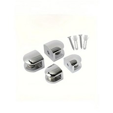 조절 가능한 유리 선반 브래킷 스테인리스 욕실 세트 클립 벽걸이 10MM 4종 스틸, 실버, 4PCS