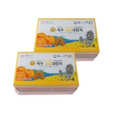 제주 크런치 4종 세트 감귤 한라봉 백년초 다크 과자 간식, 168g, 2개