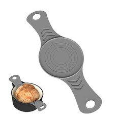 Round Silicone Pastry Mat Ideal compatible with Pizza Cookie Bread Baking Liner With Handle, Grey, 1개