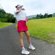 투솜 여성골프스커트 여성 골프 스커트 컬러 카고 스판 치마바지 봄 여름 여자 골프의류 웨어 속바지내장 핫핑크 여자골프치마 가을