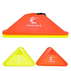 아이워너 축구훈련용품 5cm 스포츠콘 삼각 (2in)set 6개입 (2색) 허들콘 축구허들콘, 1개, 상세페이지 참조