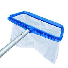 수영장 미세 메쉬 리프 스키머 네트 지상 수영장 유지 관리 풀 온수 욕조 스파 및 분수 표면 청소 도구, 하얀색, 1개