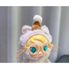 베이비 몰리 주머니속 친구들 인형옷 드레스 귀여운 니트 스커트 케이크 모자 인형 의상, 유아복만 가능  인형은 포함되지 않습니다., 몰리 옐로우 안경