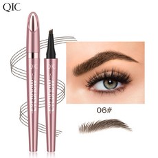 QIC 四叉液體眉筆 持久防水不暈染 玫瑰金, 1個, 銷售，購買等同默認公司免責聲明）