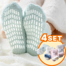 시옷시옷 프리미엄 털빠짐없는 미끄럼방지 무압박 여성 수면양말 4종 임산부 산모 양말