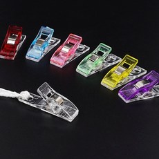 퀼트집게 1P 시침핀 대용 원단 고정 미니 클립 공예용 걸이형, 투명