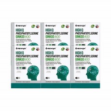 엔젯오리진 하이큐 포스파티딜세린 징코800 뇌영양제 기억력 개선 캡슐, 30정, 6박스