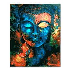 ADICO DIY彩繪名畫 40 x 50 cm PR18, 祥和的佛陀, 1個