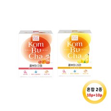 쟈뎅 아워티 콤부차 자몽10P + 레몬10P, 50g