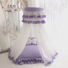 반려동물 캐노피 하우스 풀세트, 40x50 (5kg 이내), C. 앱솔루트 퍼플 텐트 세트